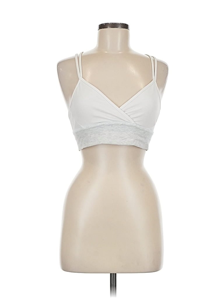 Pre-owned Lululemon Athletica Tank Top White Halter Neckline Tops