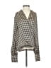 Autres Filles 100% Polyester Houndstooth Ivory Long Sleeve Blouse Size XS - photo 1
