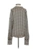 Autres Filles 100% Polyester Houndstooth Ivory Long Sleeve Blouse Size XS - photo 2