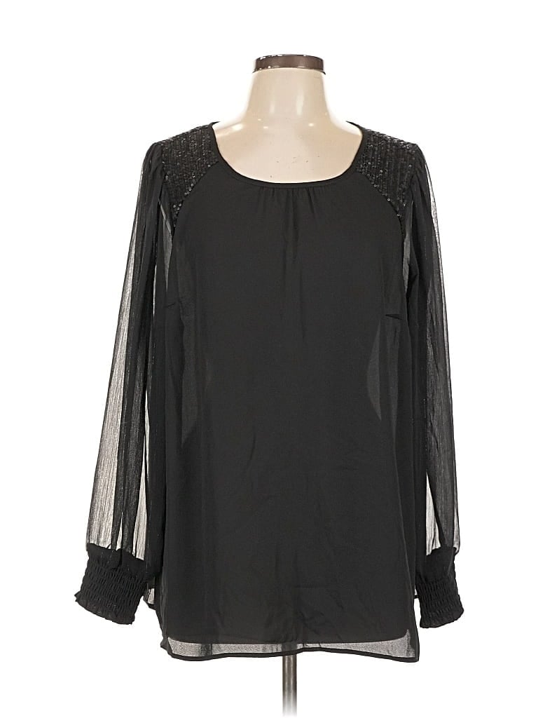 Pre-owned Torrid Long Sleeve Blouse In Black