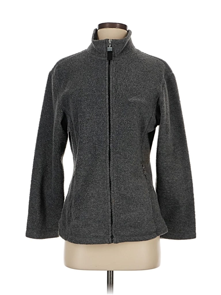 Pre-owned Eddie Bauer Fleece Jacket In Gray