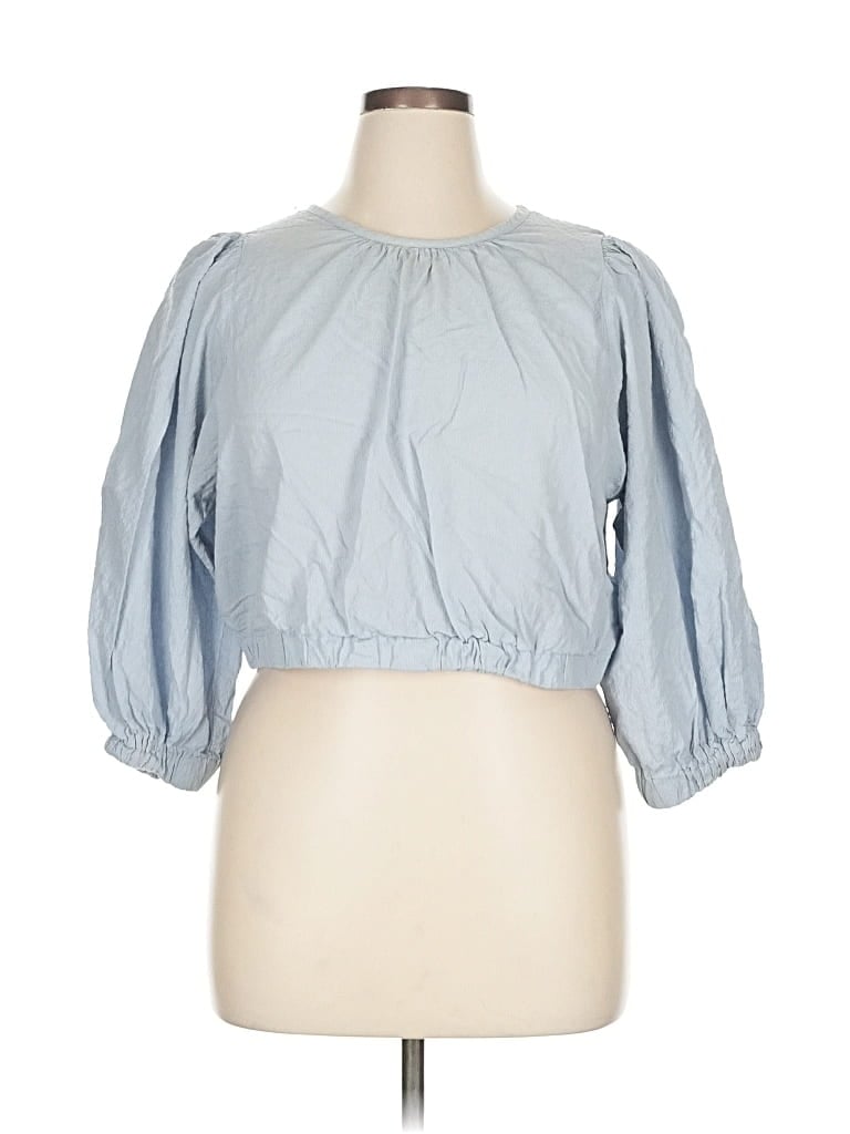 Pre-owned A New Day 3/4 Sleeve Blouse In Blue