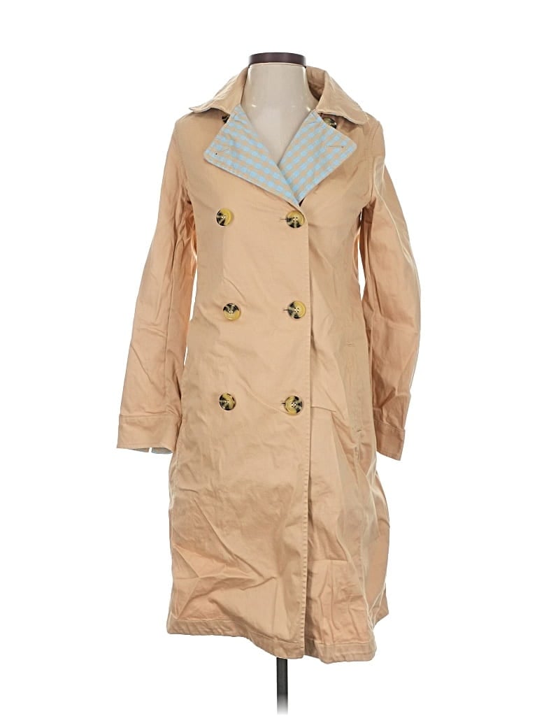 Pre-owned By Anthropologie Trenchcoat In Gold