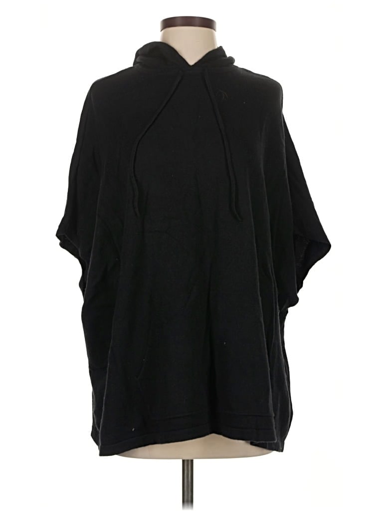 Pre-owned Ann Taylor Loft Outlet Poncho In Black