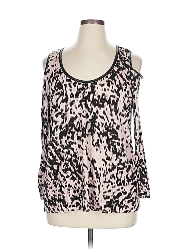 Pre-owned Jennifer Lopez Tank Top Pink Cold Shoulder Neckline Tops