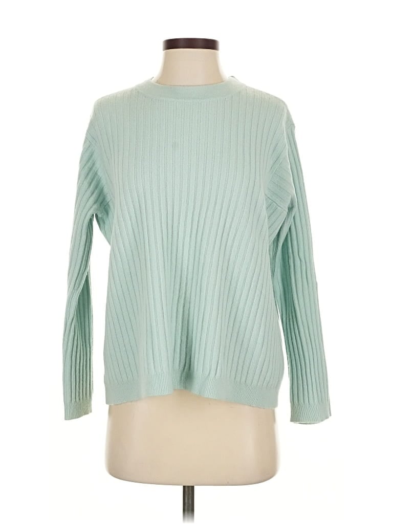 Pre-owned Eileen Fisher Cashmere Pullover Sweater In Green