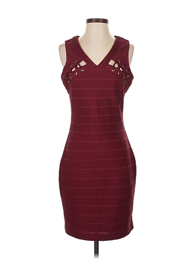 GUESS Pre-owned Cocktail Dress In Burgundy