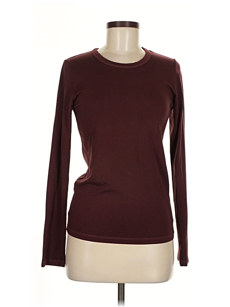 Pre-owned Monrow Pullover Sweater In Burgundy