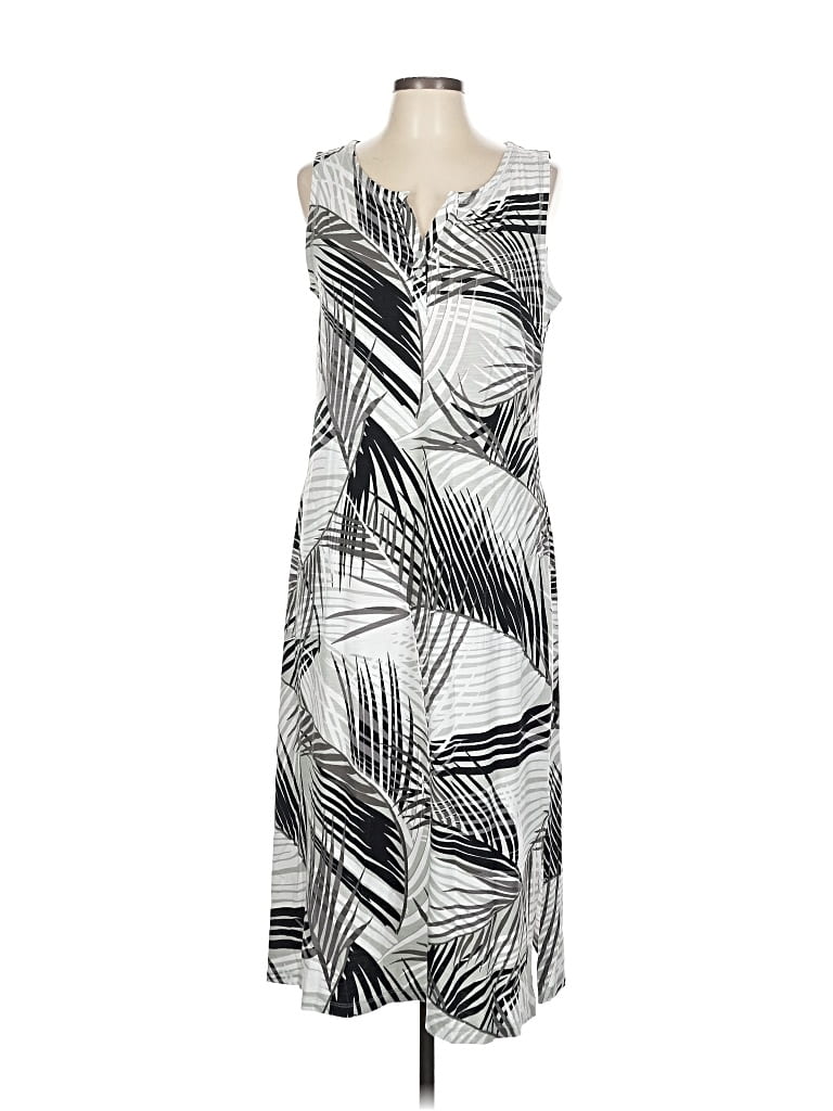 Pre-owned T By Talbots Casual Dress In Silver