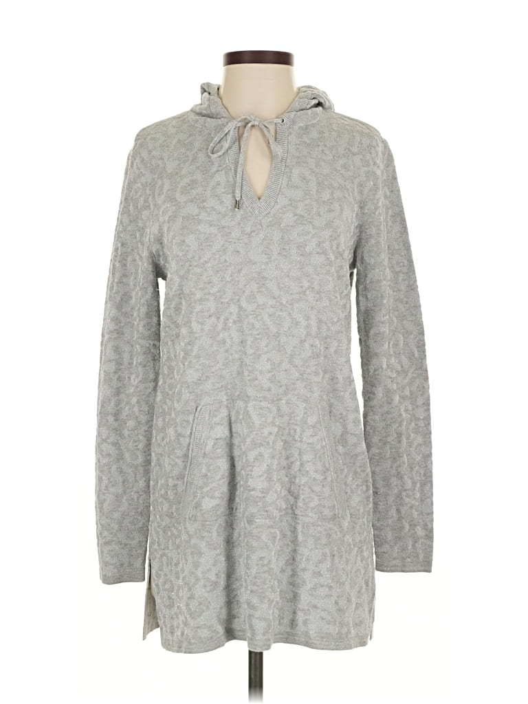 Pre-owned Zenergy By Chico's Pullover Sweater In Gray