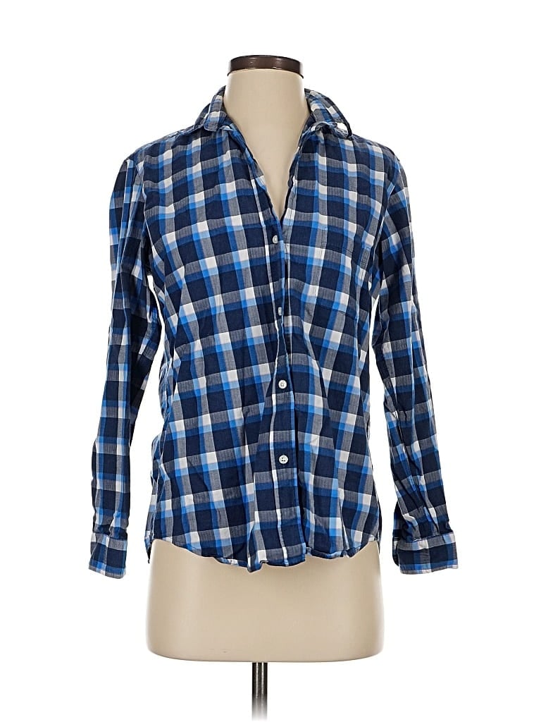 GRAYSON Pre-owned Long Sleeve Button Down Shirt In Blue