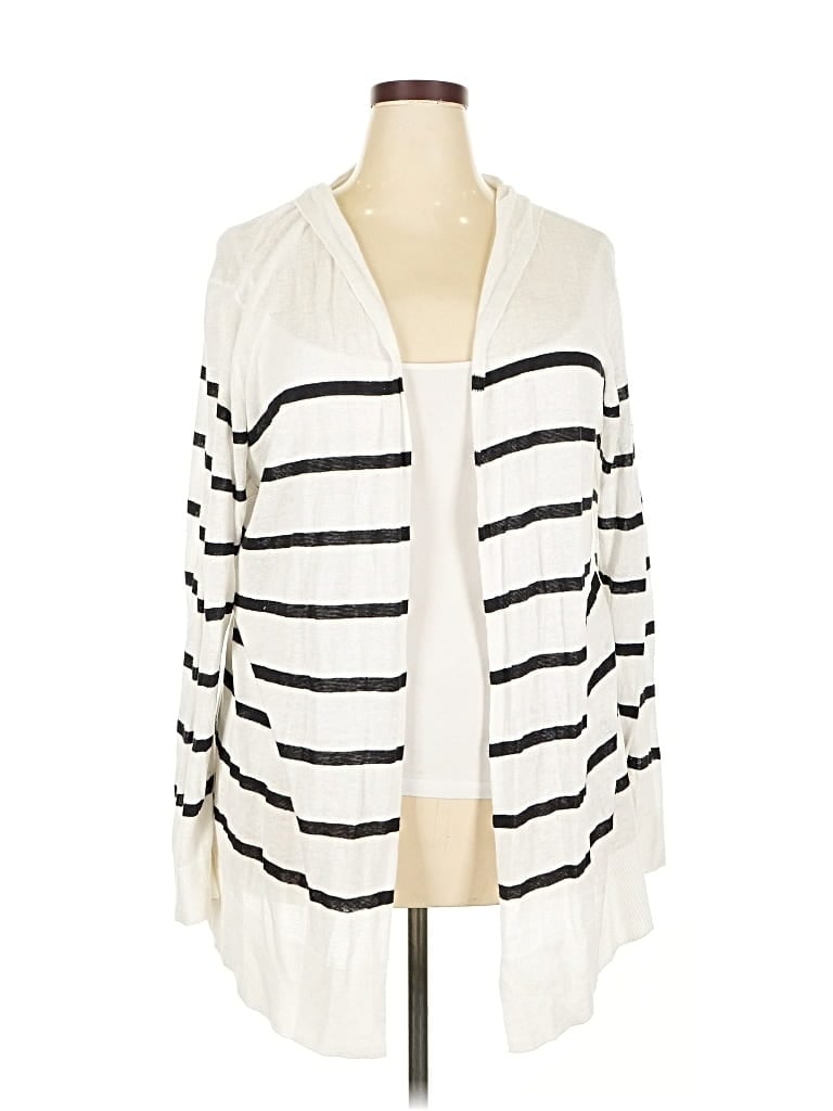 Pre-owned Cynthia Rowley Tjx Cardigan Sweater In White