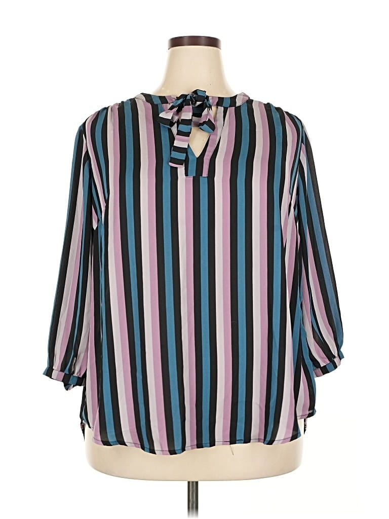 Pre-owned Torrid 3/4 Sleeve Blouse In Blue