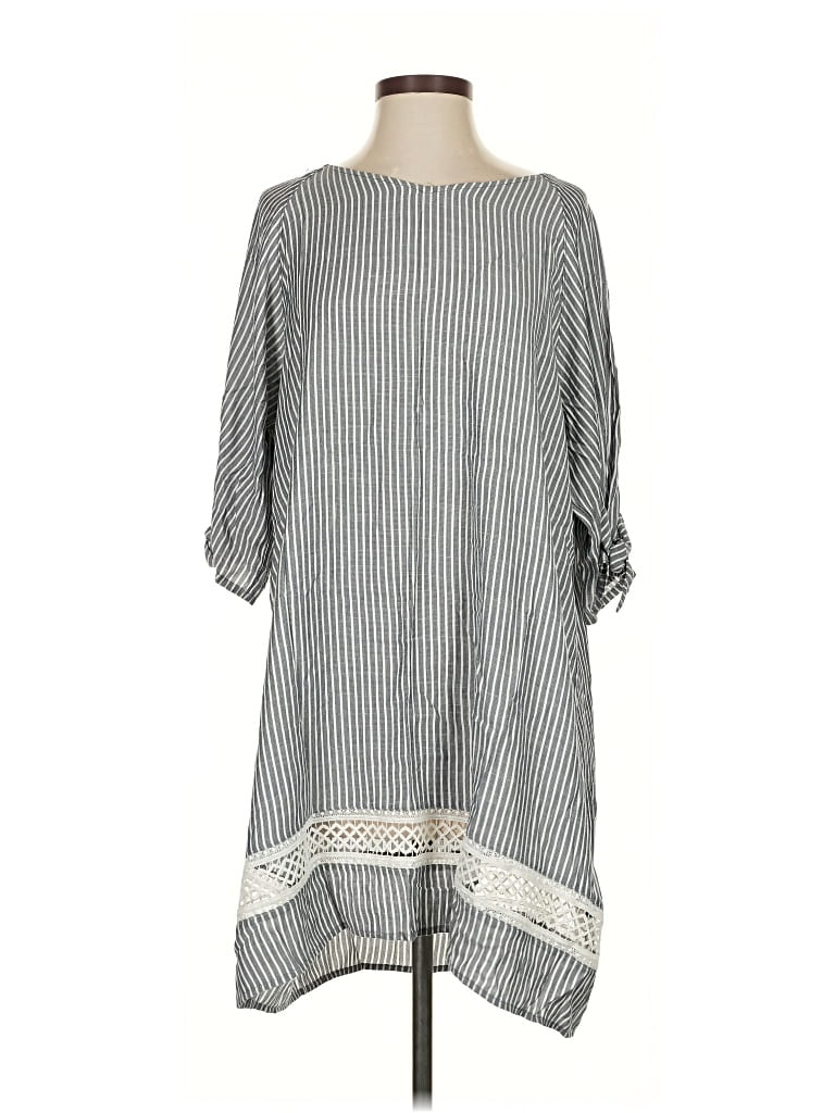Pre-owned Assorted Brands Casual Dress In Gray