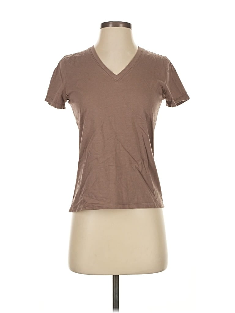 EVERLANE Pre-owned Short Sleeve T-shirt In Brown