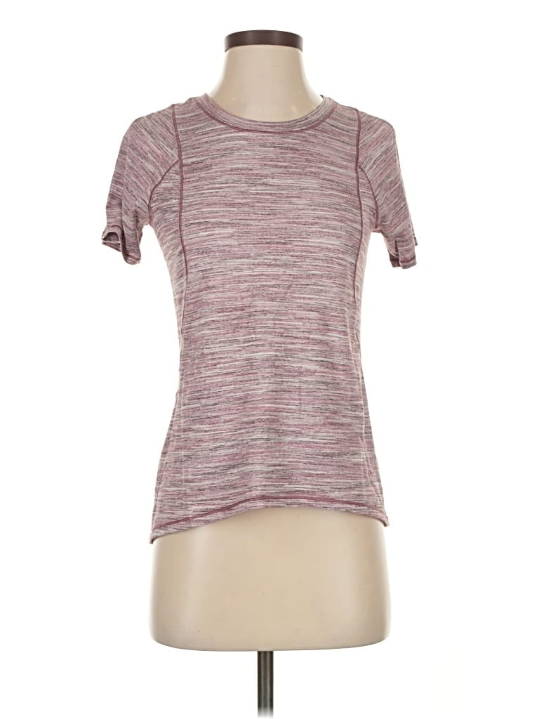 Pre-owned Lululemon Athletica Active T-shirt In Burgundy