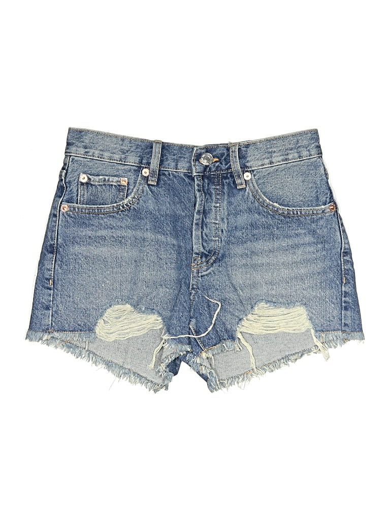 Pre-owned Mng Denim Shorts In Blue