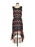 Phoebe Couture 100% Polyester Chevron-herringbone Blue Cocktail Dress Size 2 - photo 1