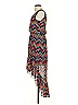 Phoebe Couture 100% Polyester Chevron-herringbone Blue Cocktail Dress Size 2 - photo 5