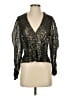 IRO Metallic Black 3/4 Sleeve Blouse Size EU (FR) 34 / US 2 - photo 1