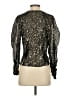 IRO Metallic Black 3/4 Sleeve Blouse Size EU (FR) 34 / US 2 - photo 2
