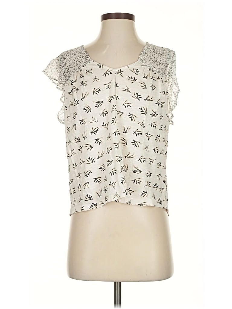 Pre-owned Lucky Brand Sleeveless Blouse In White