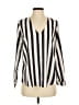 Forever 21 Stripes Ivory Long Sleeve Blouse Size S - photo 1