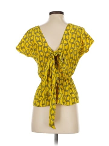 Leona by Lauren Leonard Short Sleeve Silk Top (view 2)