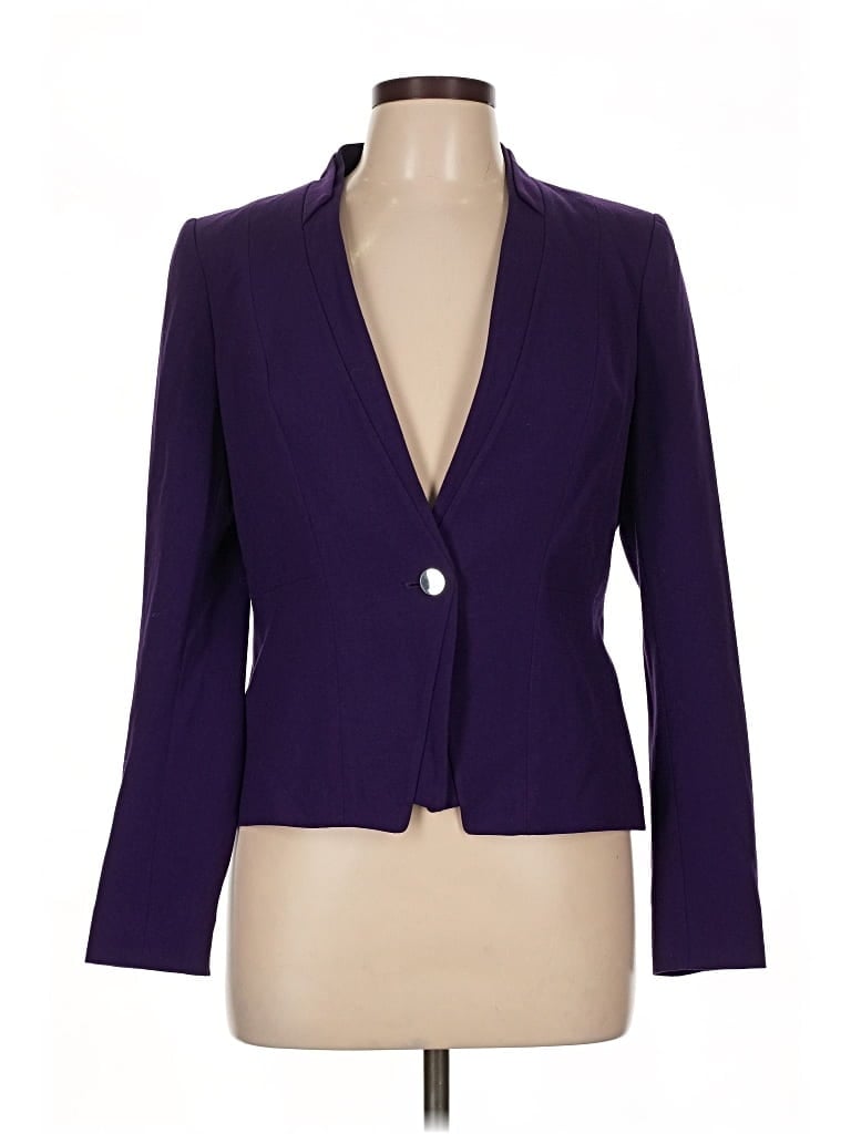 Pre-owned Calvin Klein Blazer Jacket In Purple