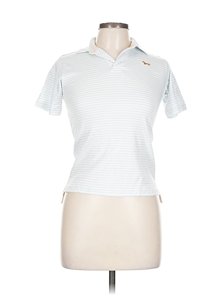 THE BEAUFORT BONNET COMPANY Pre-owned Short Sleeve Polo Shirt In Silver