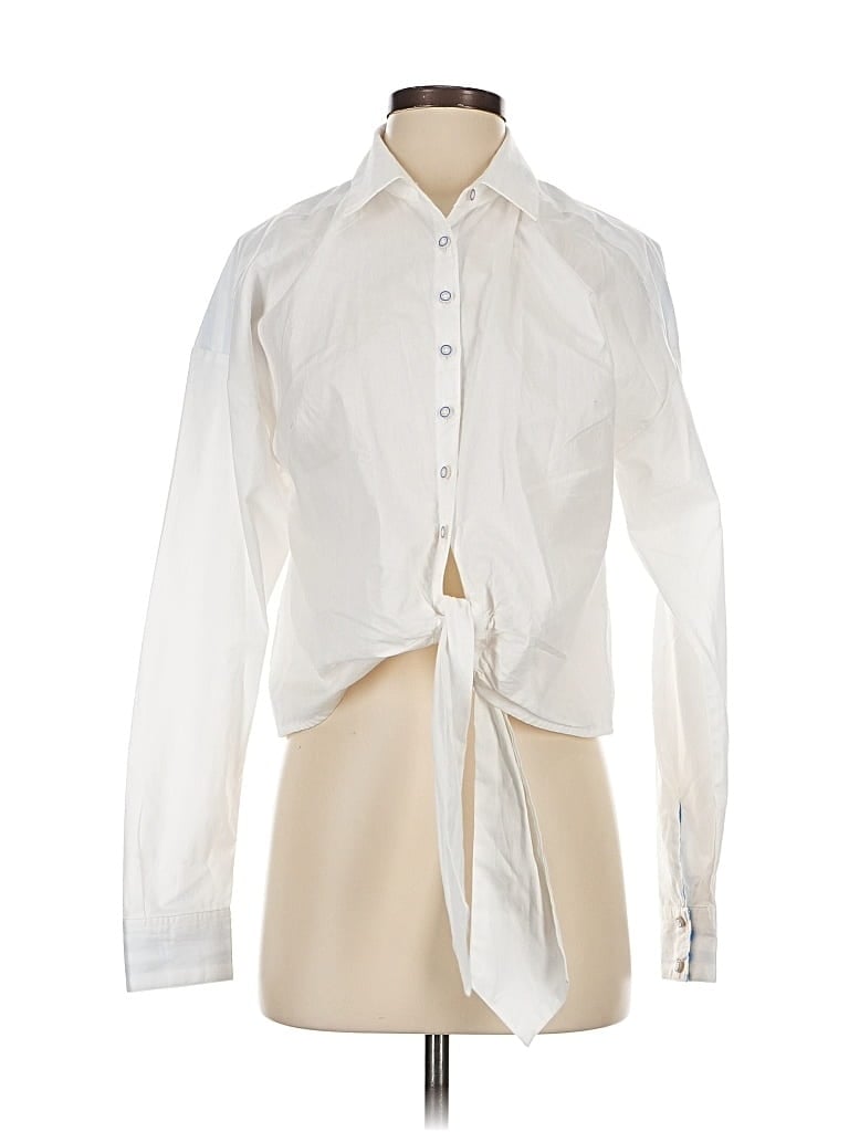 MAEVE BY ANTHROPOLOGIE Pre-owned Long Sleeve Blouse In White