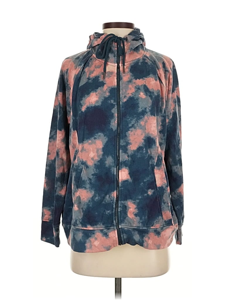 Pre-owned H By Halston Zip Up Hoodie In Blue