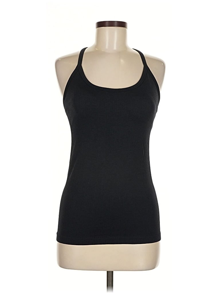 Pre-owned Crz Yoga Tank Top Black Halter Neckline Tops