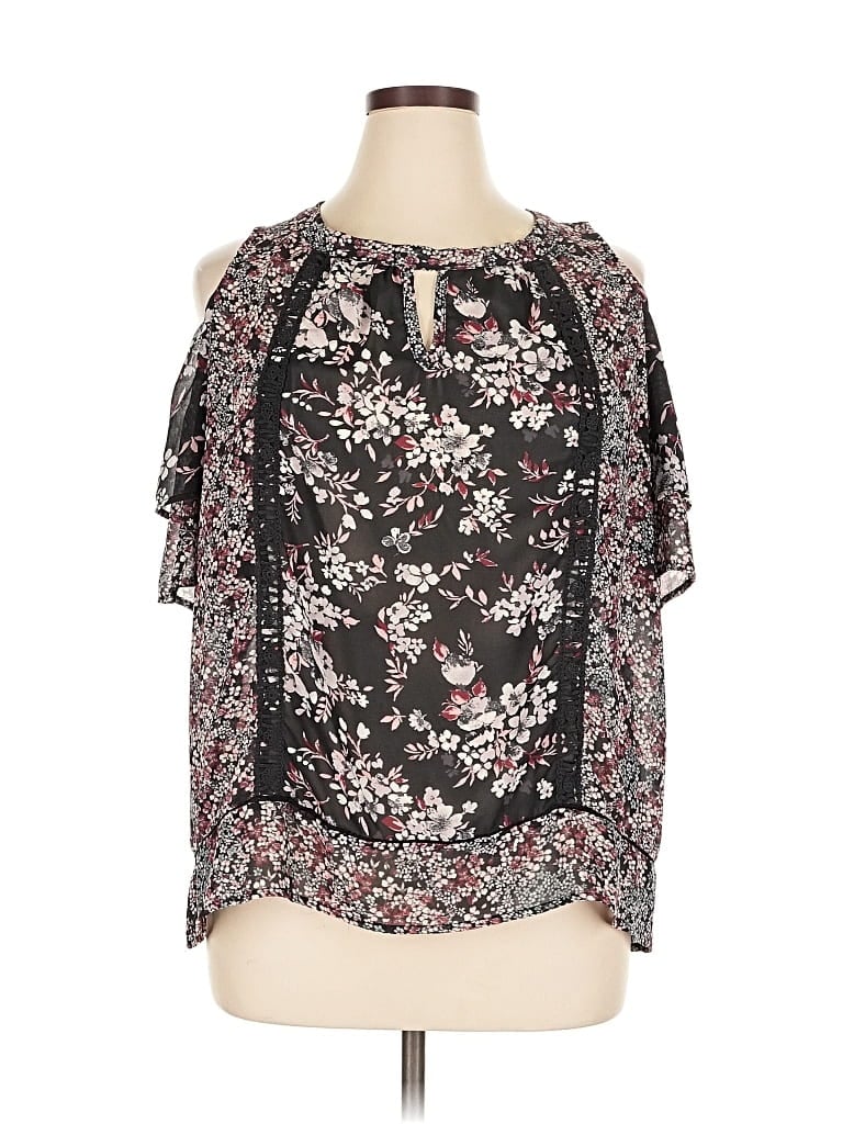 Pre-owned Knox Rose 3/4 Sleeve Blouse In Black