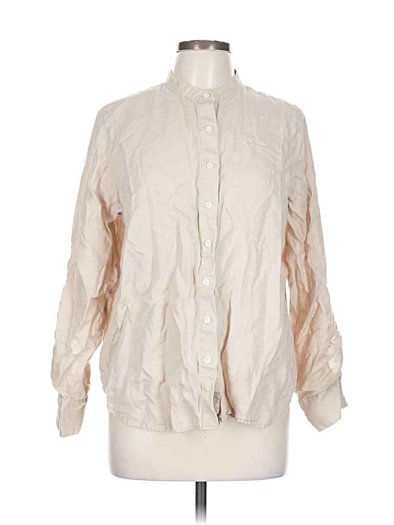 Pre-owned Ann Taylor 3/4 Sleeve Blouse In White