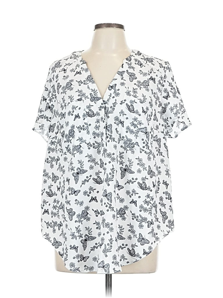 Torrid Short Sleeve Blouse In Multi
