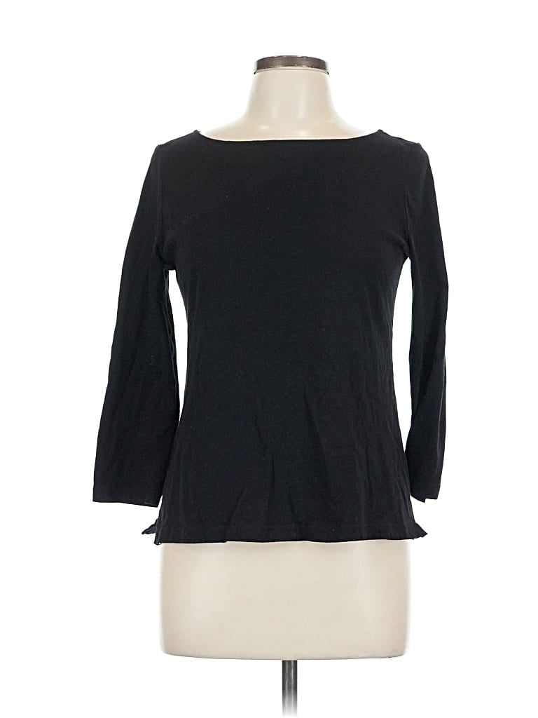 Pre-owned Ann Taylor Loft Outlet 3/4 Sleeve T-shirt In Black