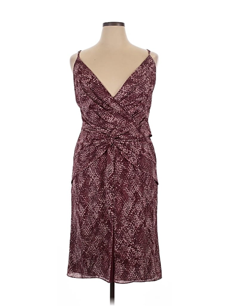 Pre-owned Fame And Partners Cocktail Dress In Burgundy