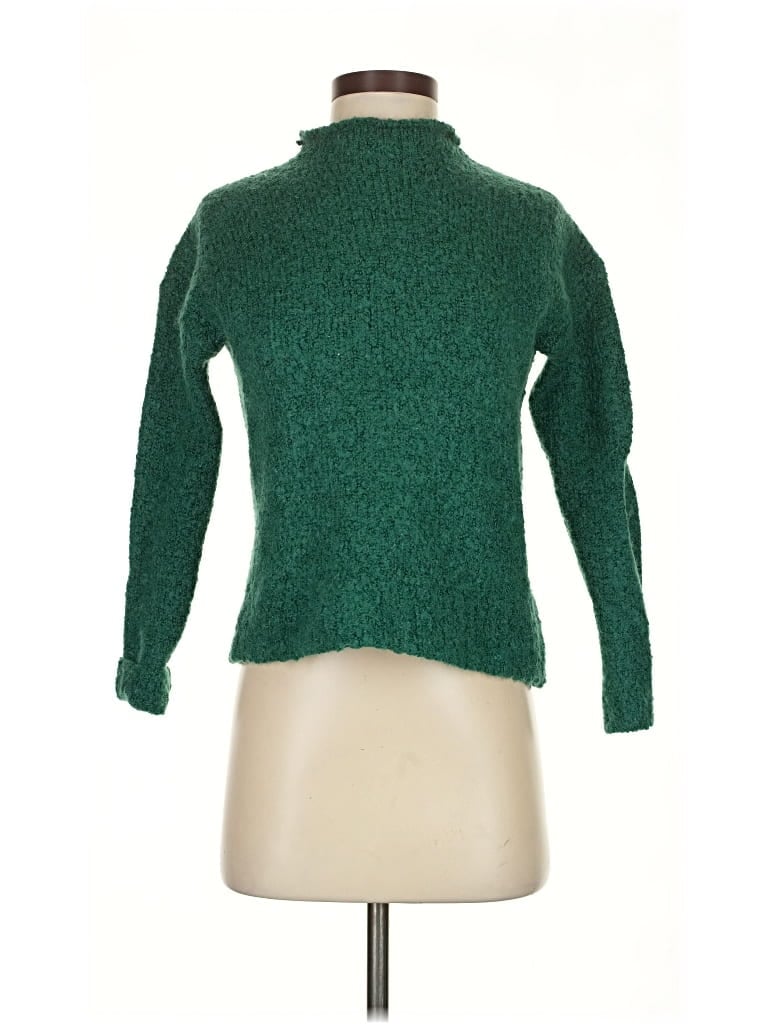 Pre-owned J.crew Factory Store Turtleneck Sweater In Green