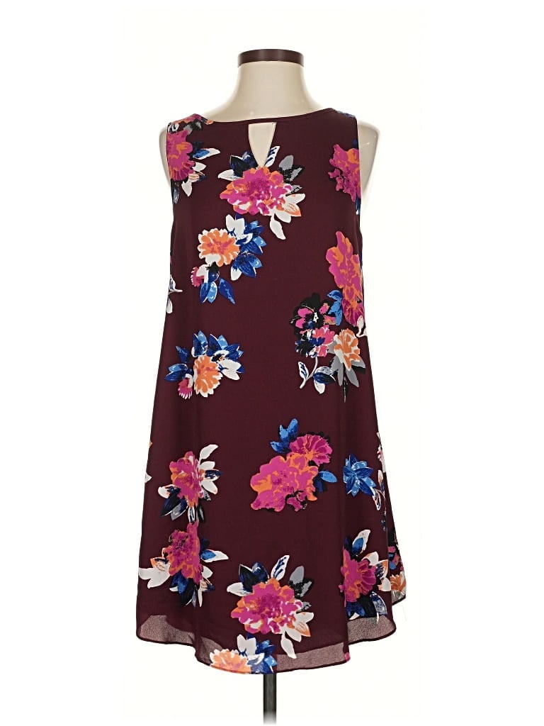 Pre-owned Love...ady Casual Dress In Burgundy