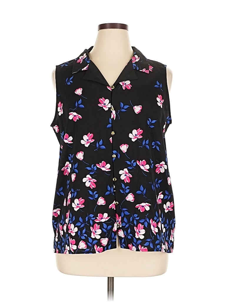 Pre-owned Calvin Klein Sleeveless Blouse In Black