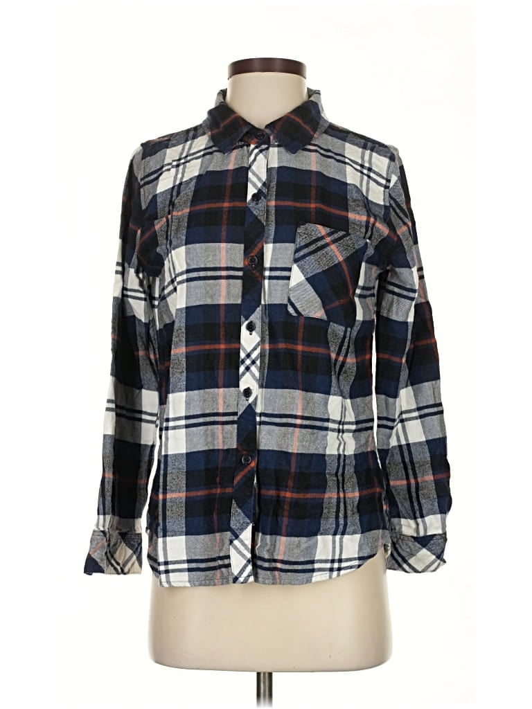 Pre-owned Rails Long Sleeve Button Down Shirt In Blue