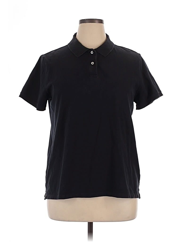 Click to view more detailed imagery on our partner's website Pre-owned Lands' End Short Sleeve Polo Shirt In Black