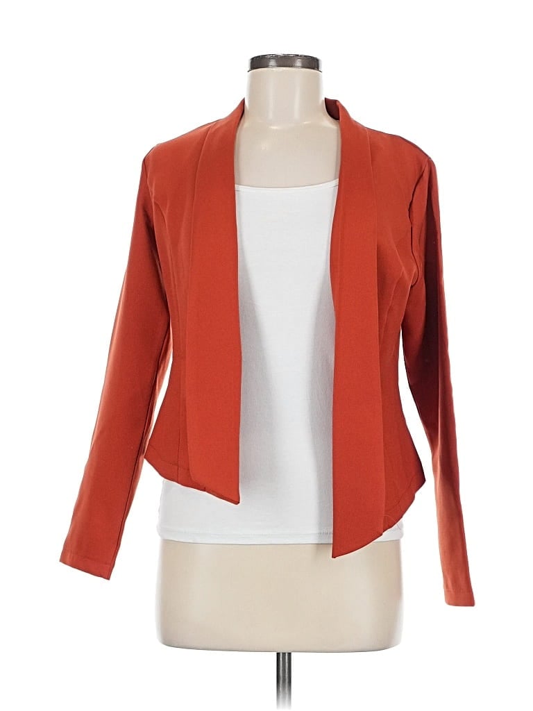 Pre-owned Assorted Brands Blazer Jacket In Orange