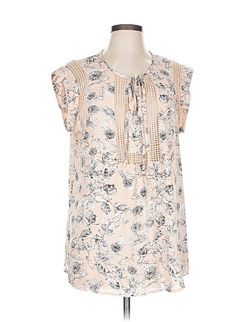 Pre-owned Daniel Rainn Sleeveless Blouse In White