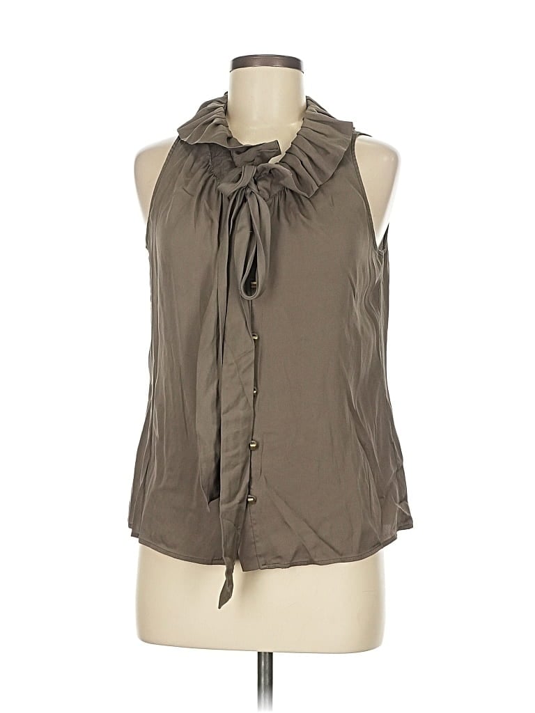 Pre-owned Antonio Melani Sleeveless Blouse In Brown