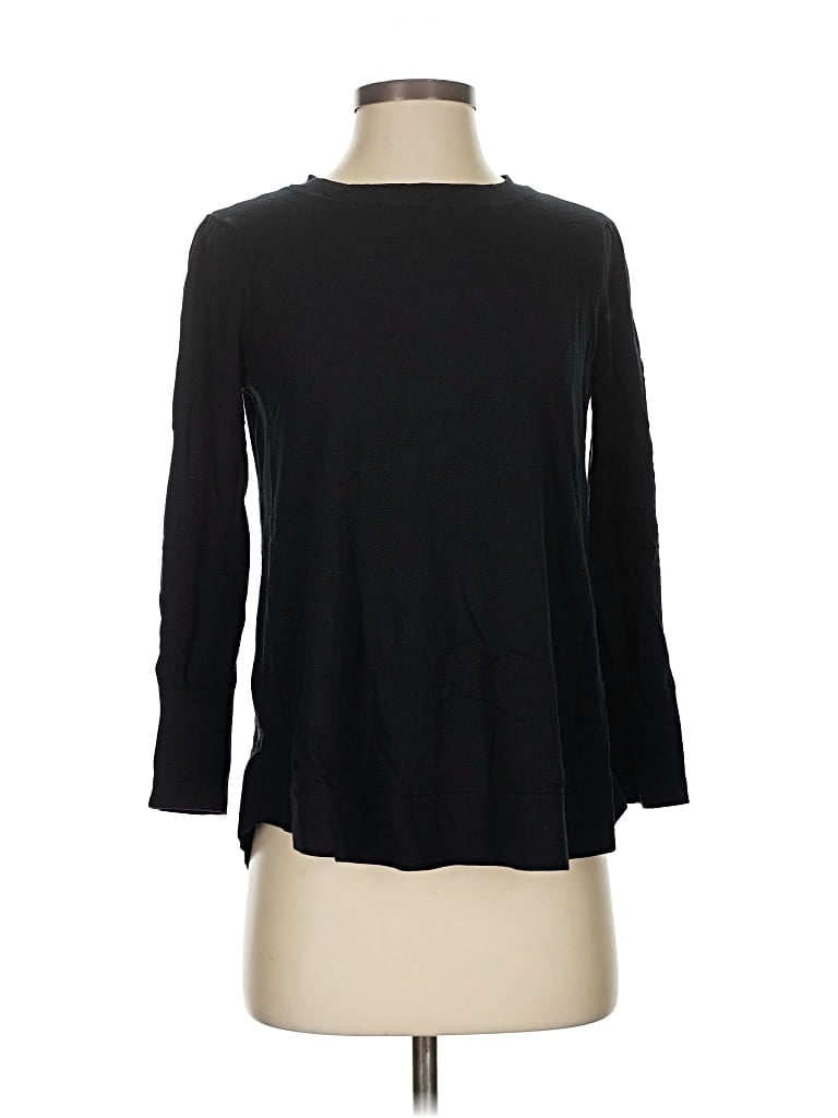Pre-owned Ann Taylor Loft Pullover Sweater In Black
