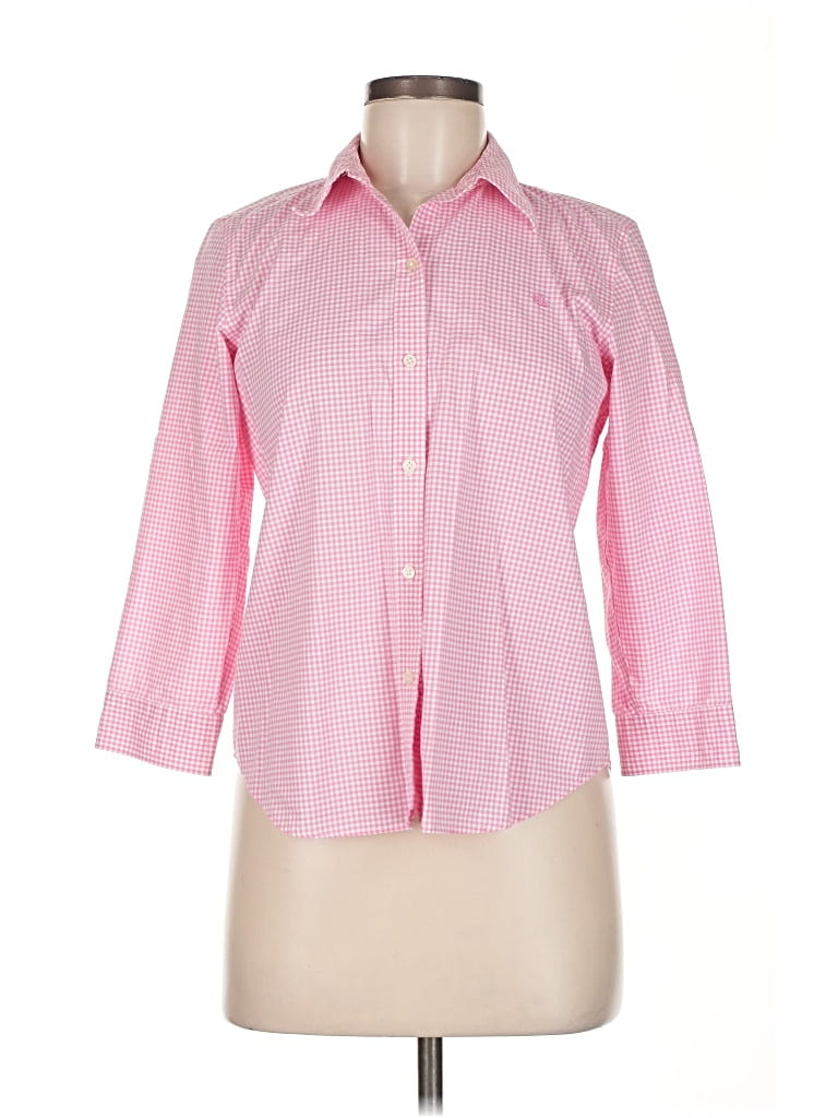 Pre-owned Polo Ralph Lauren 3/4 Sleeve Button Down Shirt In Pink
