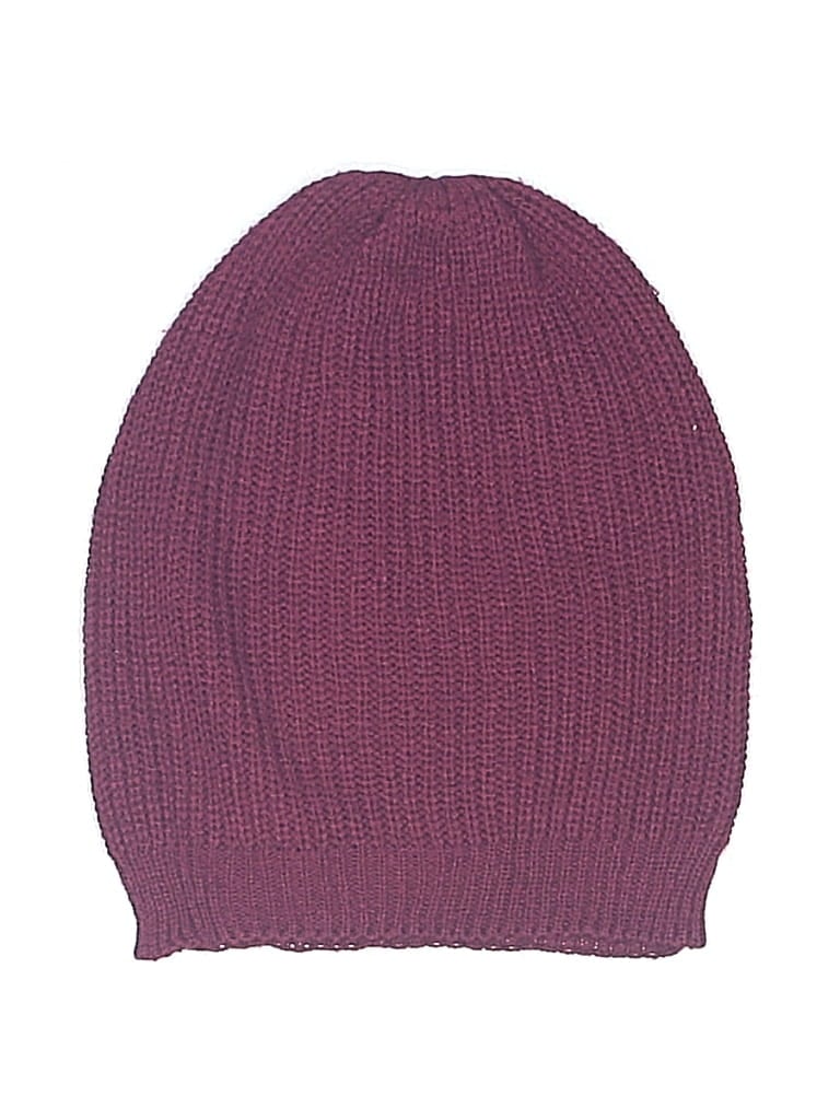 Pre-owned Unbranded Beanie Hat In Burgundy