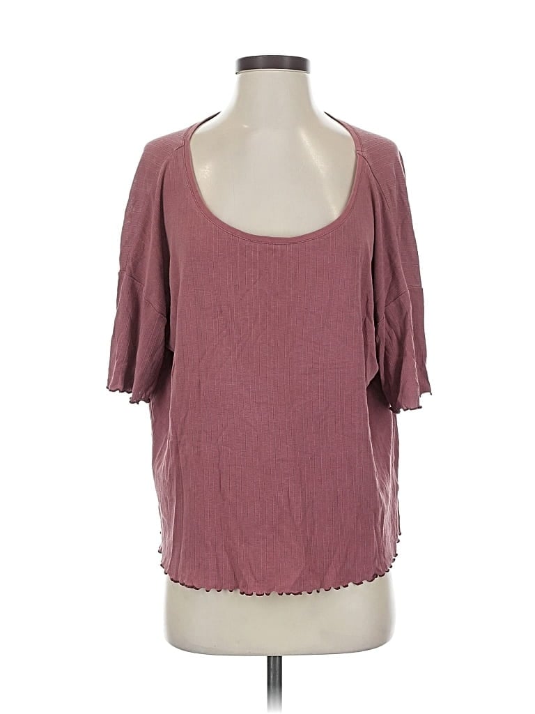 GARNET HILL Pre-owned 3/4 Sleeve T-shirt In Burgundy